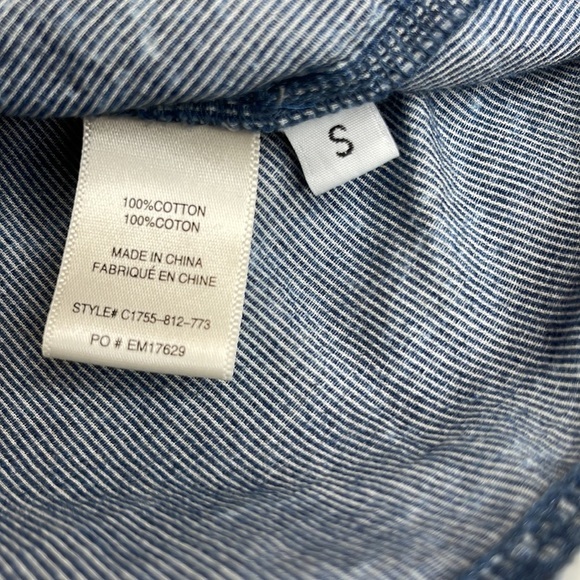 Cloth & Stone Fine Whale Corduroy Button Back Blouse Size Small - Picture 5 of 9